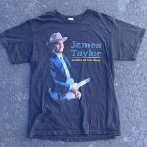 James Taylor & His All Star Band Tour 2014 Black Shirt - Men’s Large Band Tee